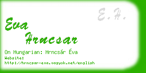 eva hrncsar business card