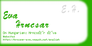 eva hrncsar business card
